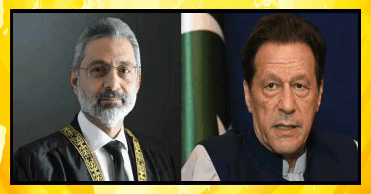 عمران خان کا کہنا تھا کہ 13 جنوری 2024 کو تحریک انصاف کو عملاً ختم کرنے کی نیت سے انتخابی نشان سے محروم کرنے والا قاضی فائز عیسیٰ آج تاریخ کے قبرستان میں دفن ہو چکا ہے