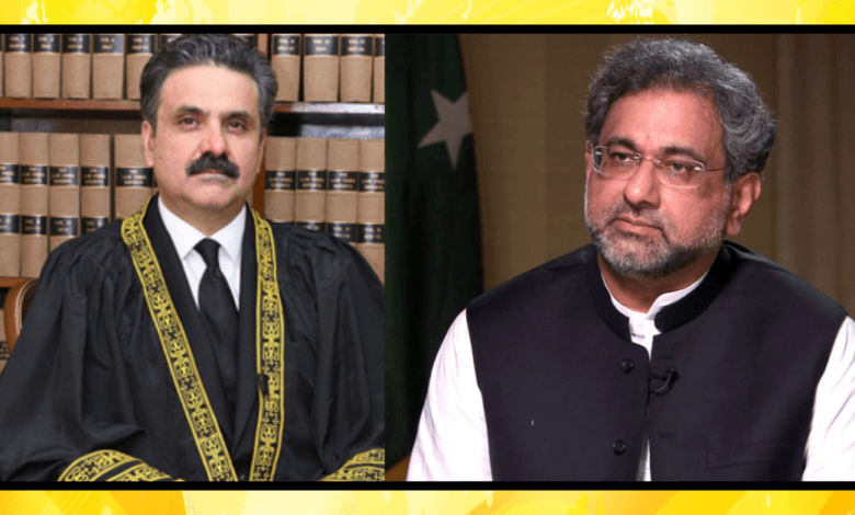 شاہد خاقان عباسی نے چیف جسٹس کو چپڑاسی سے تشبیہ دے ڈالی