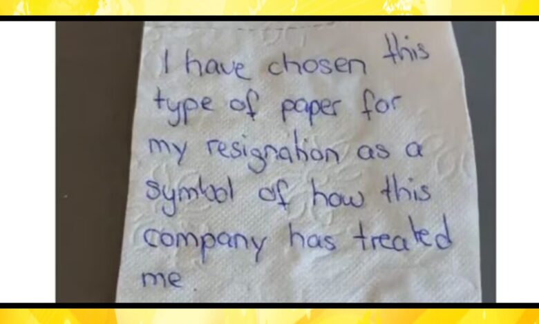 Toilet Paper Resignation