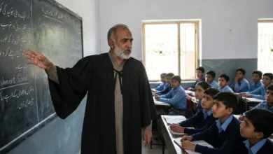 اساتذہ کیلئے سیاہ گاؤن