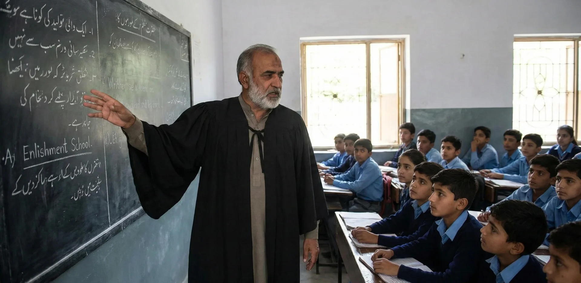 اساتذہ کیلئے سیاہ گاؤن