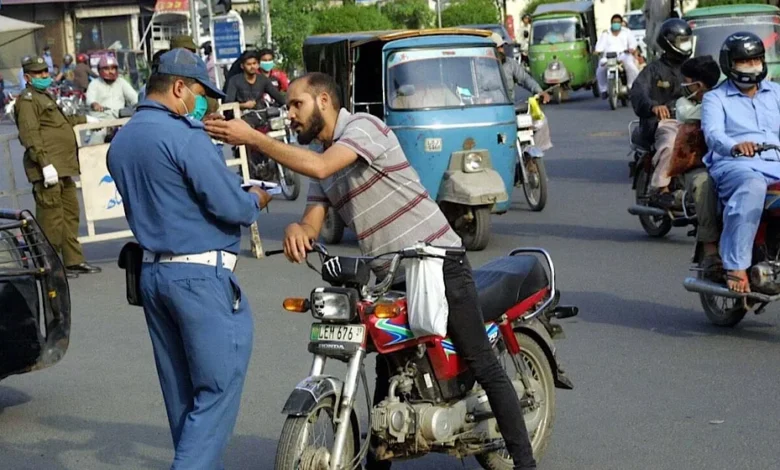 نمبر پلیٹ پر جرمانہ